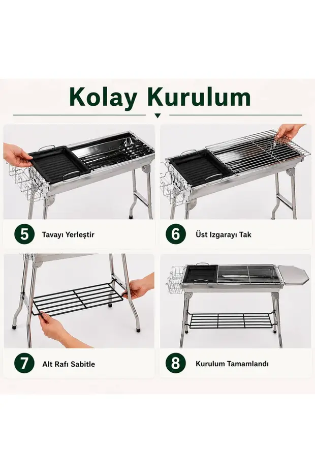 MYClass Grand Grill Katlanır Paslanmaz Çelik Mangal